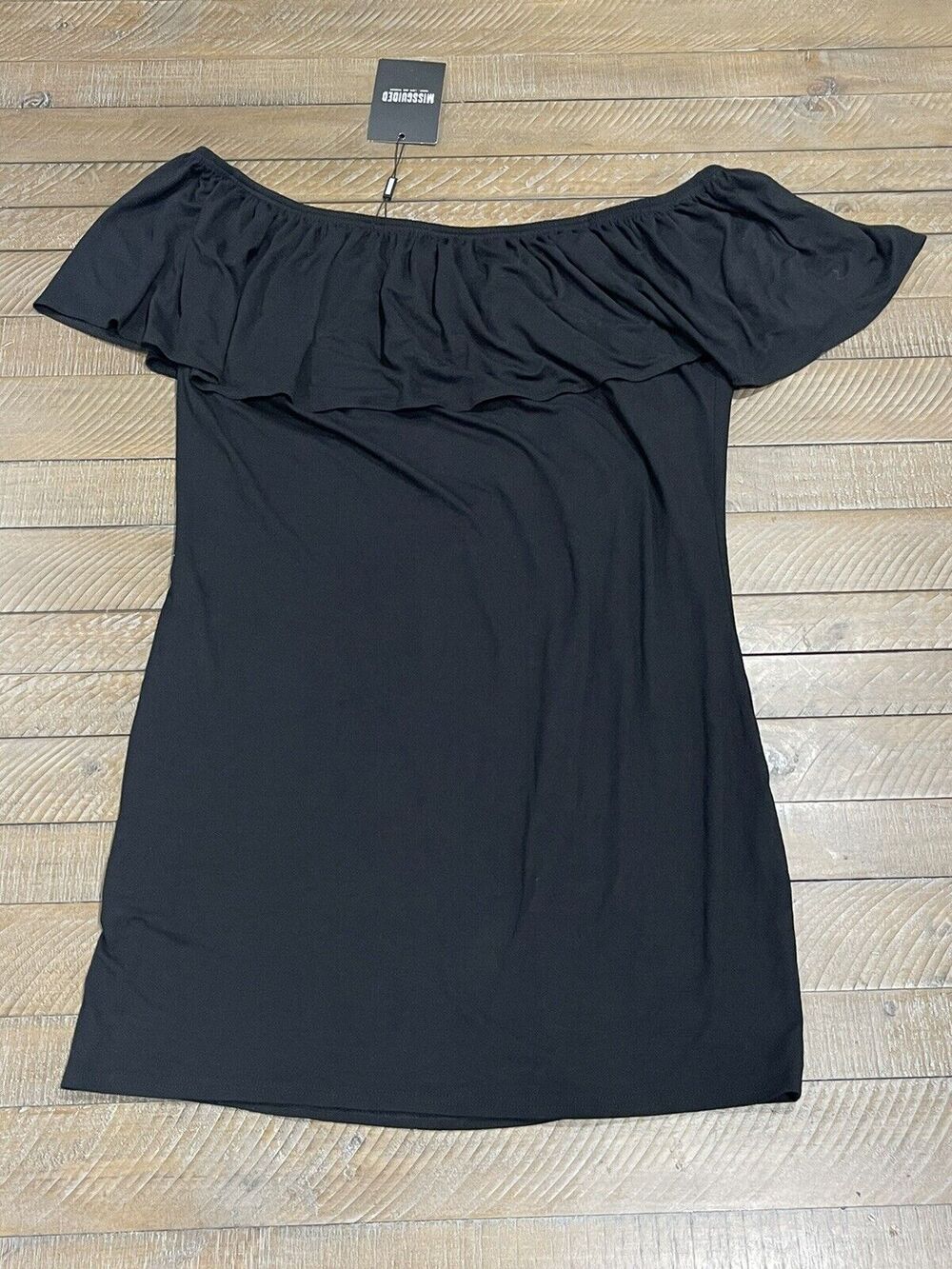 Missguided Off The Shoulder Flutter Sleeve Blouse - BLACK - SIZE 18W - NWT